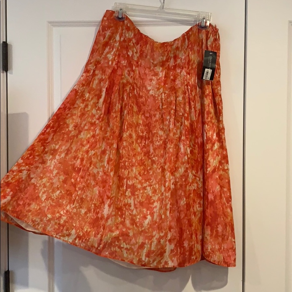 Coral print skirt